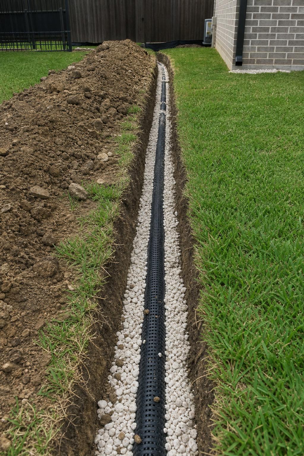 Drainage install in Celina, TX